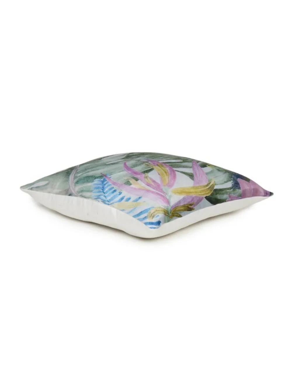 Oussum Pillow Cover Cotton Tropical Leaf Print Square Cushion Cover Set of 2